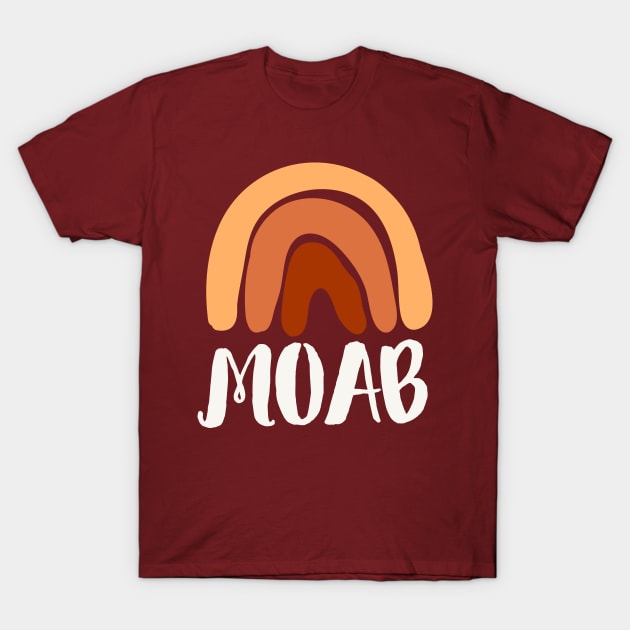 Moab Utah Boho Rainbow Arches National Park T-Shirt by PodDesignShop